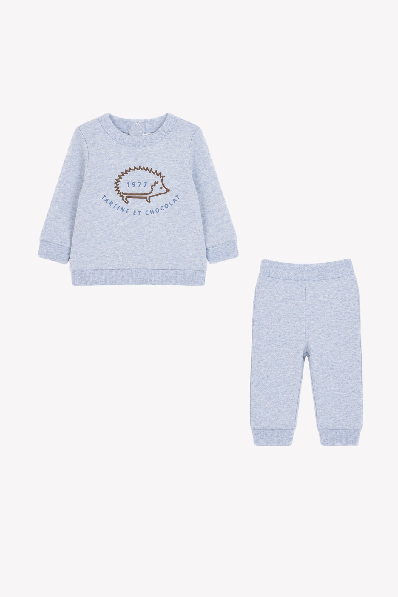 Outfit Jogginganzug - Blau Horizon Baumwolle Léon der Igel