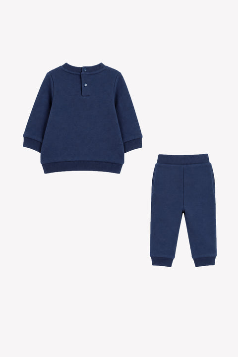 Conjunto Jogging - Algodón índigo Estampado club de carreras - Image principale