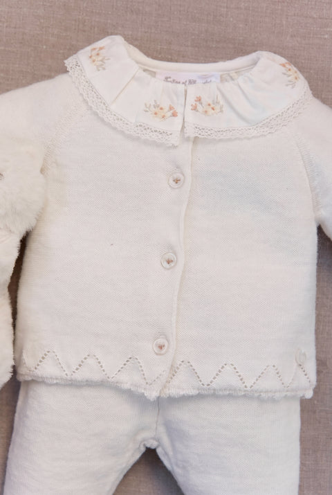 Outfit Long - Ecru cotton Ruffled collar - Image principale