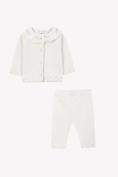 Outfit Long - Ecru cotton Ruffled collar - Image principale