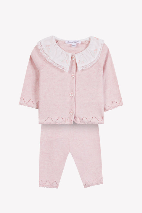 Ensemble long - Rosée coton col volanté - Image principale