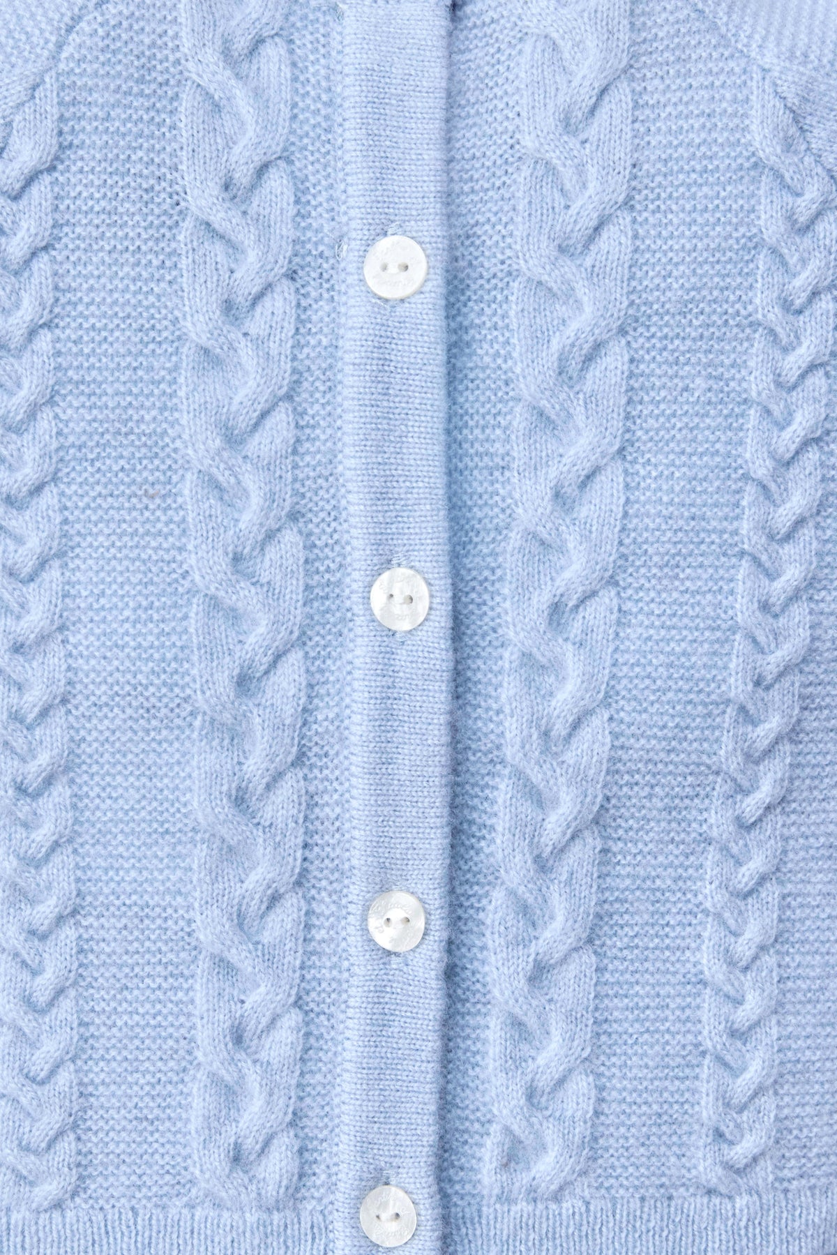 Ensemble long - Bleu grisé laine torsadée