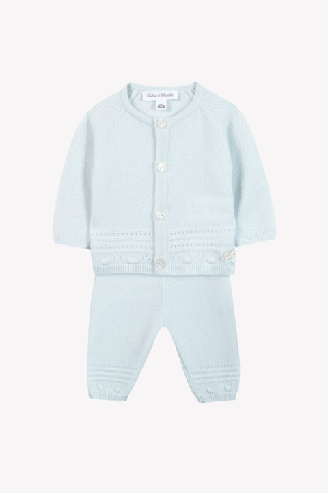 Ensemble long - Bleu ciel laine - Image principale
