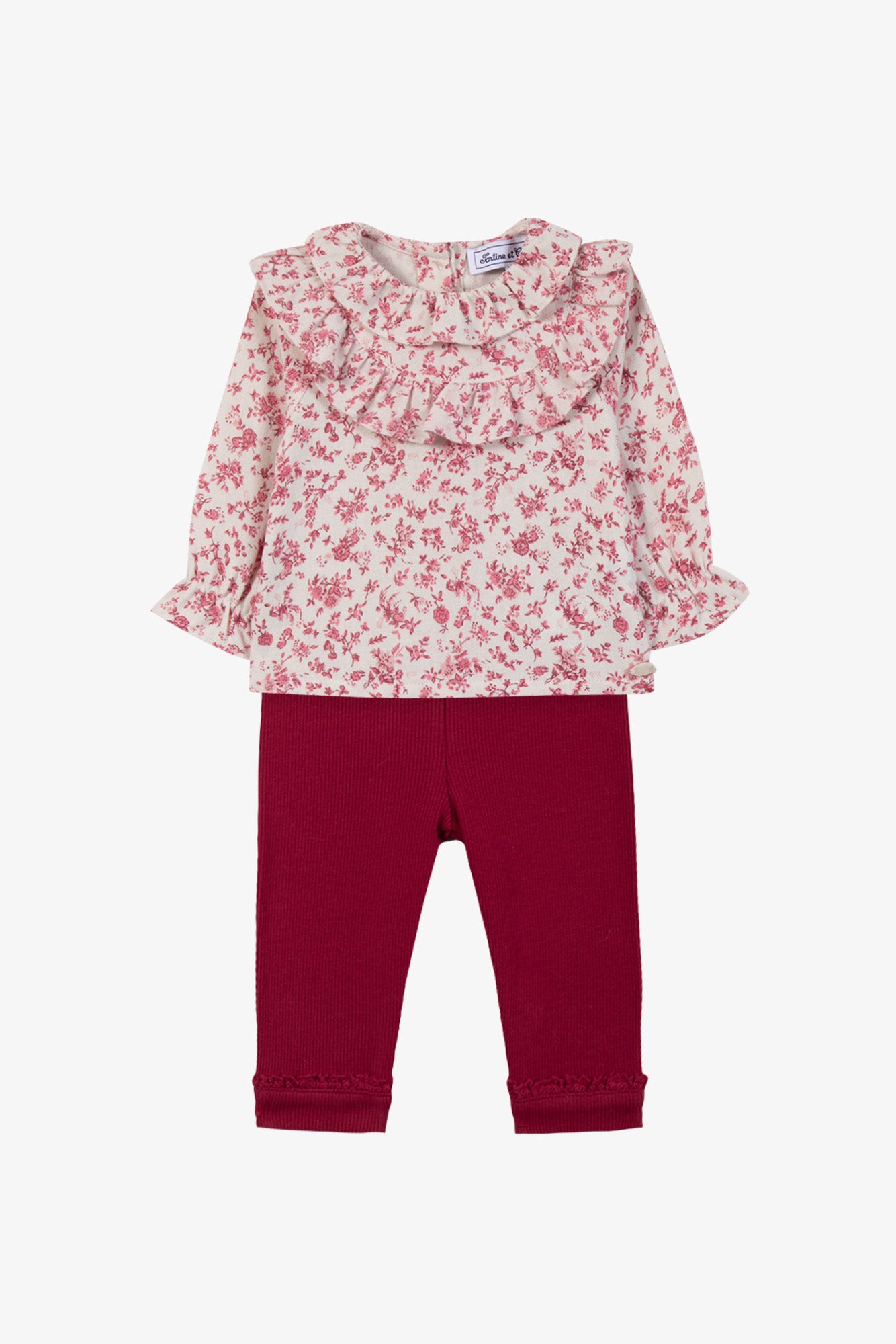 Ensemble long - Cerise coton imprimé fleuri