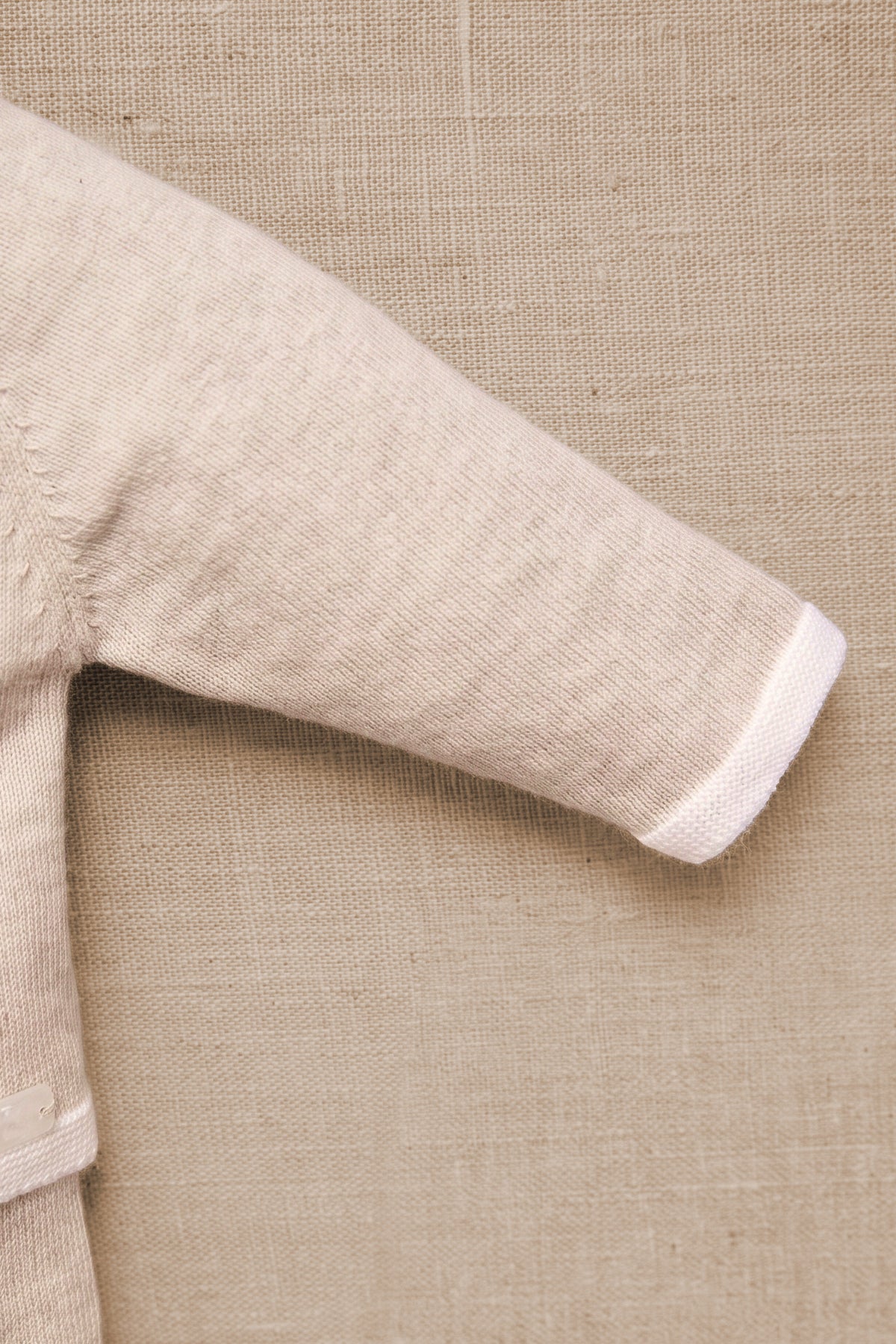 Ensemble long - Ecru coton boutons