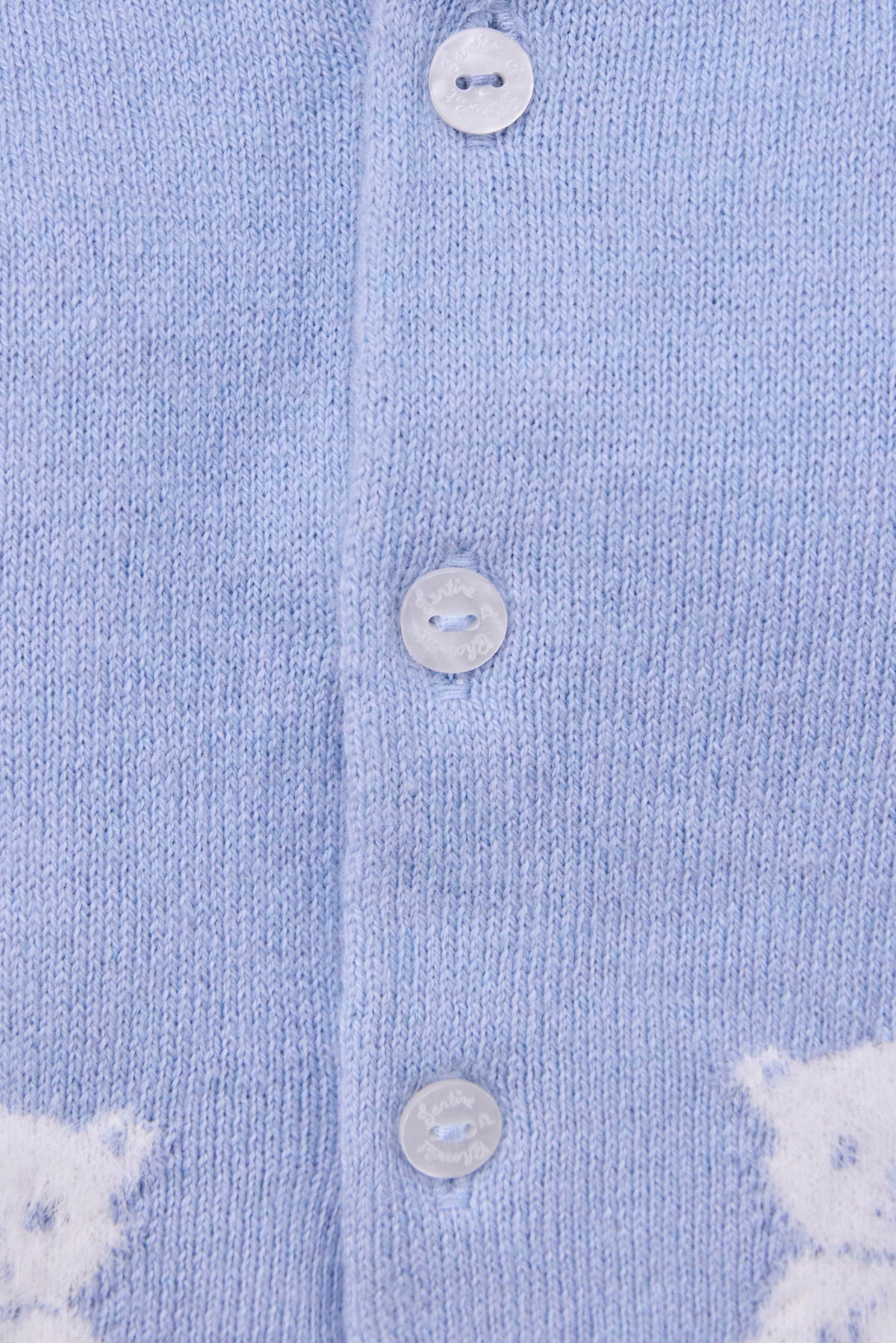 Ensemble long - Bleu grisé coton boutons