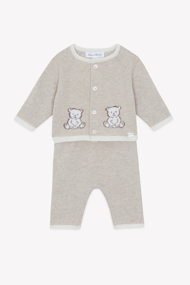 Ensemble long - Ecru coton boutons - Image principale