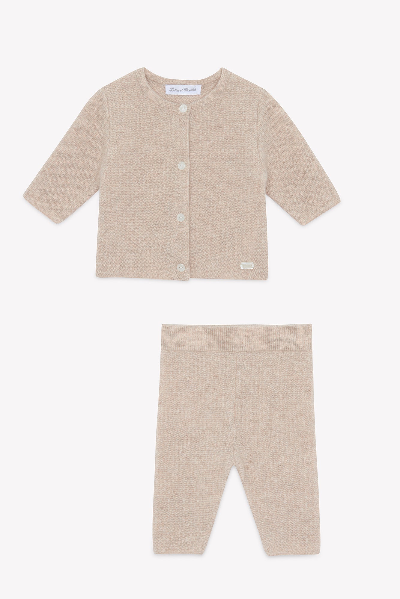 Ensemble long - Beige cachemire
