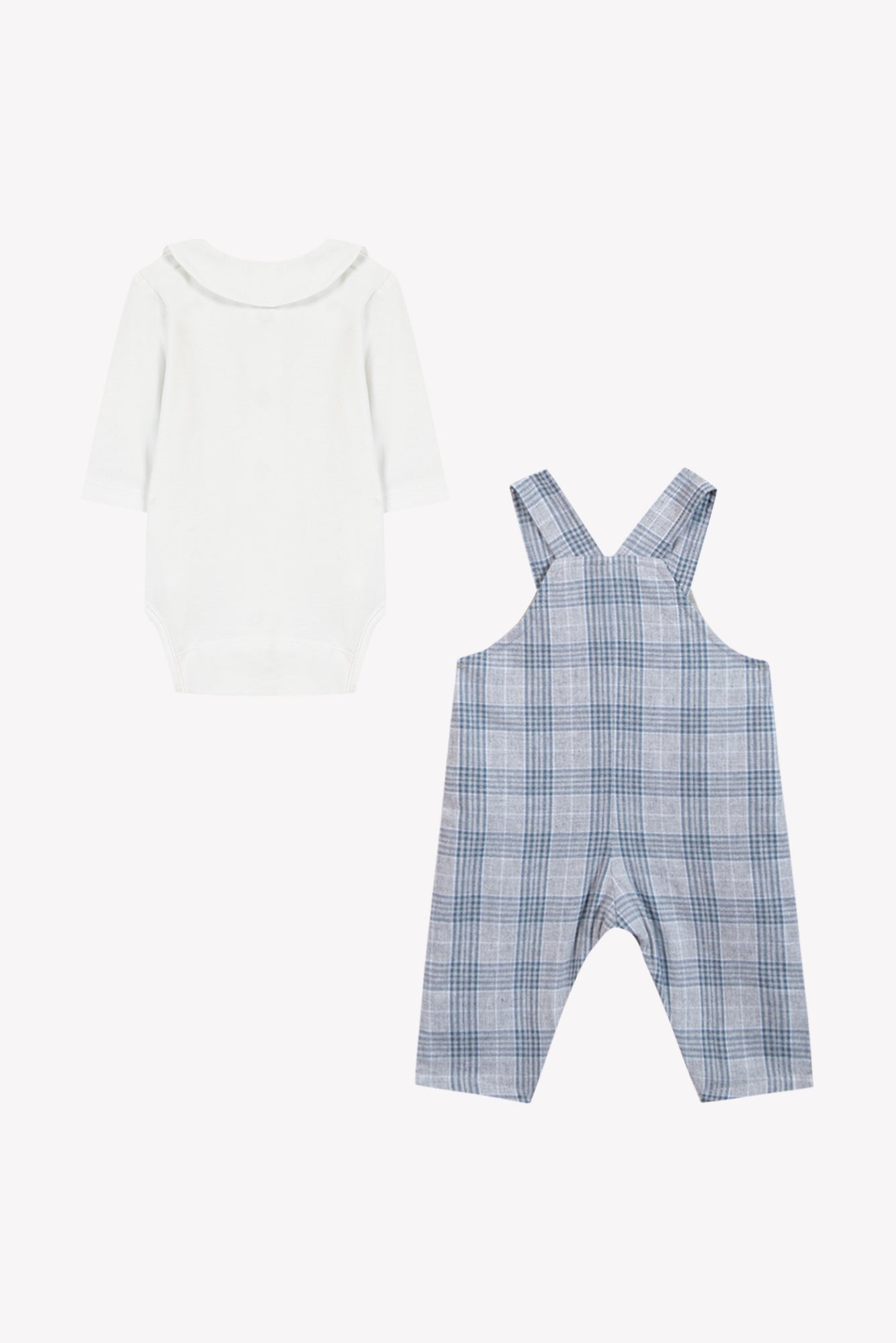 Outfit Lang - Baumwolle Grau Heidekraut Karo
