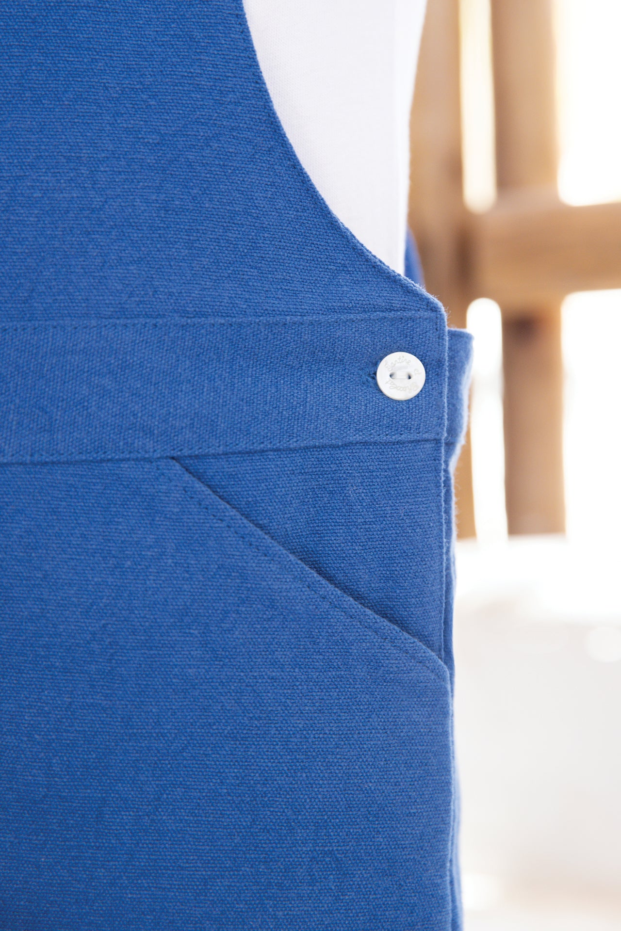 Ensemble court - Bleu coton lin