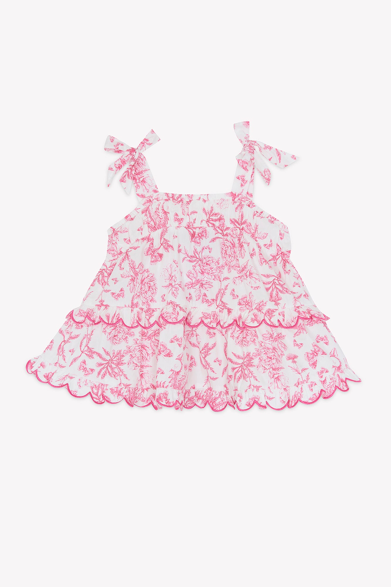 Ensemble court - Rose coton volanté