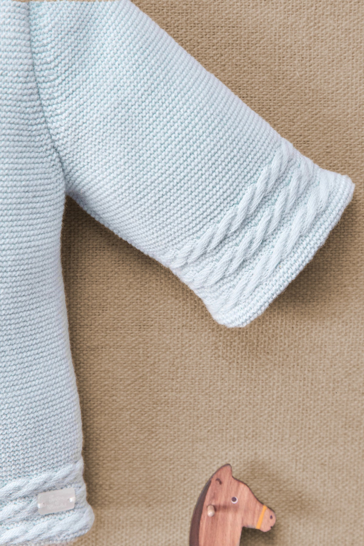 Manteau - Bleu ciel tressé