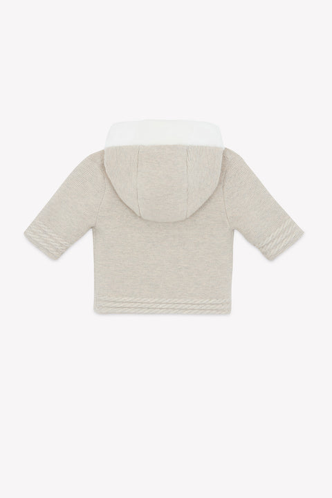 Manteau - Beige chiné tressé - Image principale
