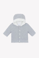 Manteau - Gris chiné tressé