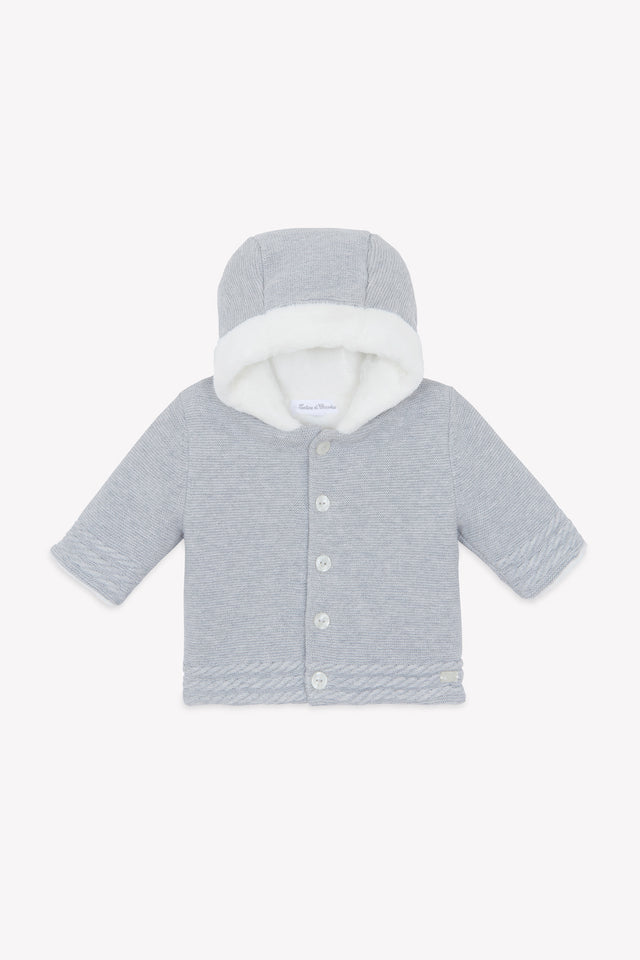 Manteau - Gris chiné tressé - Image principale
