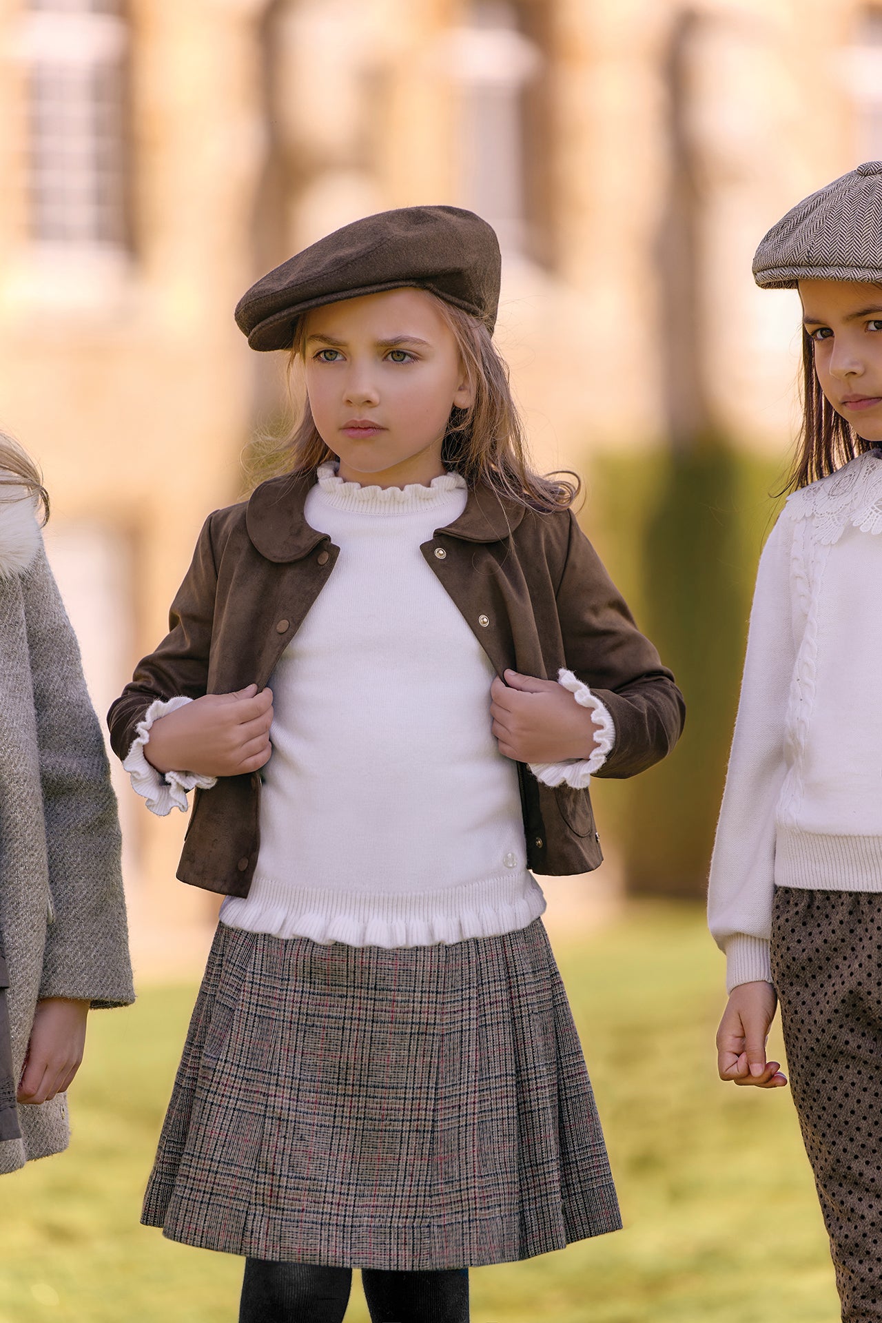 Veste - Brun col claudine col claudine