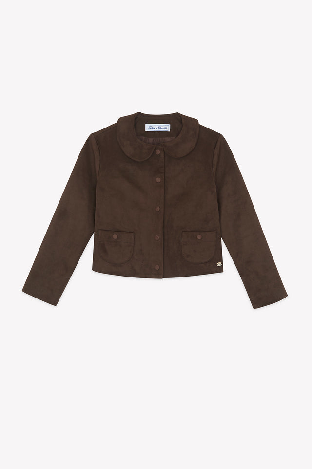Jacket - Brown Peter pan collar Peter pan collar - Image principale