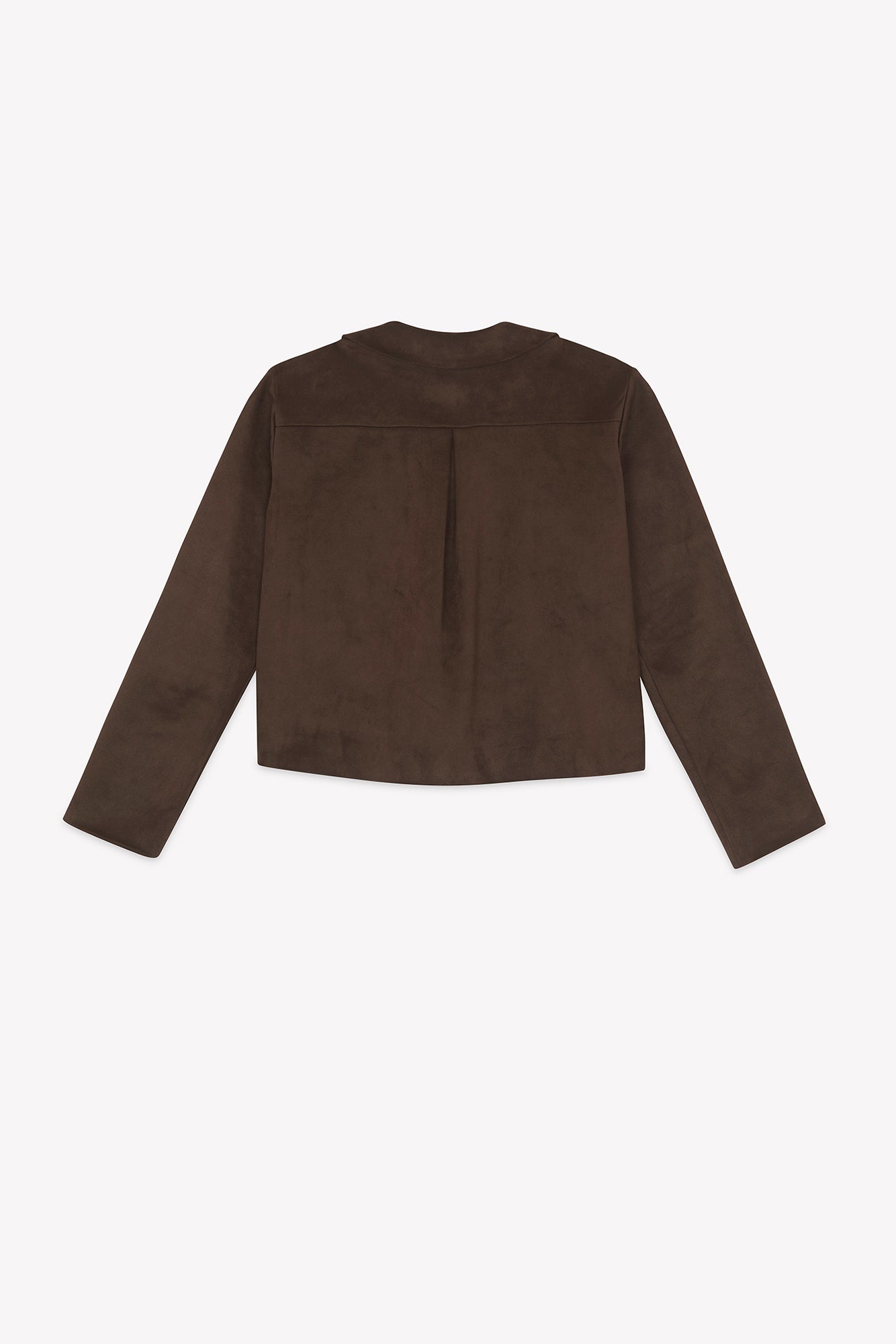 Veste - Brun col claudine col claudine