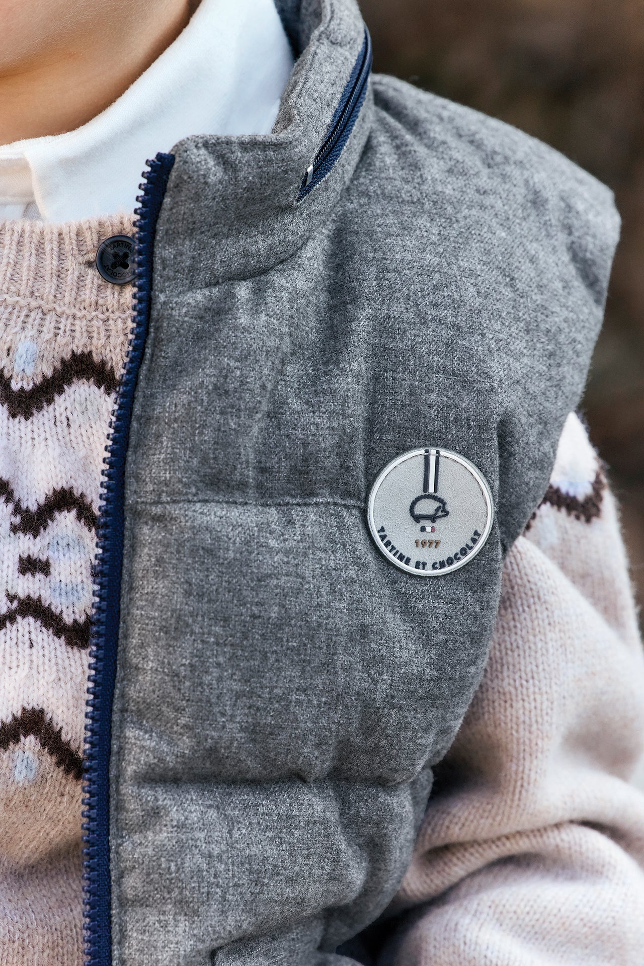 Manteau - Bleu sans manches matelassé