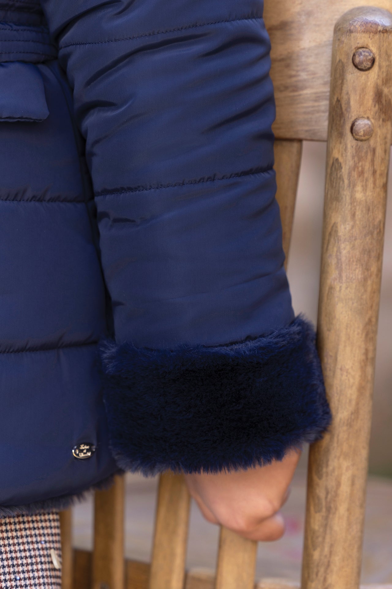 Manteau - Marine réversible imitation fourrure