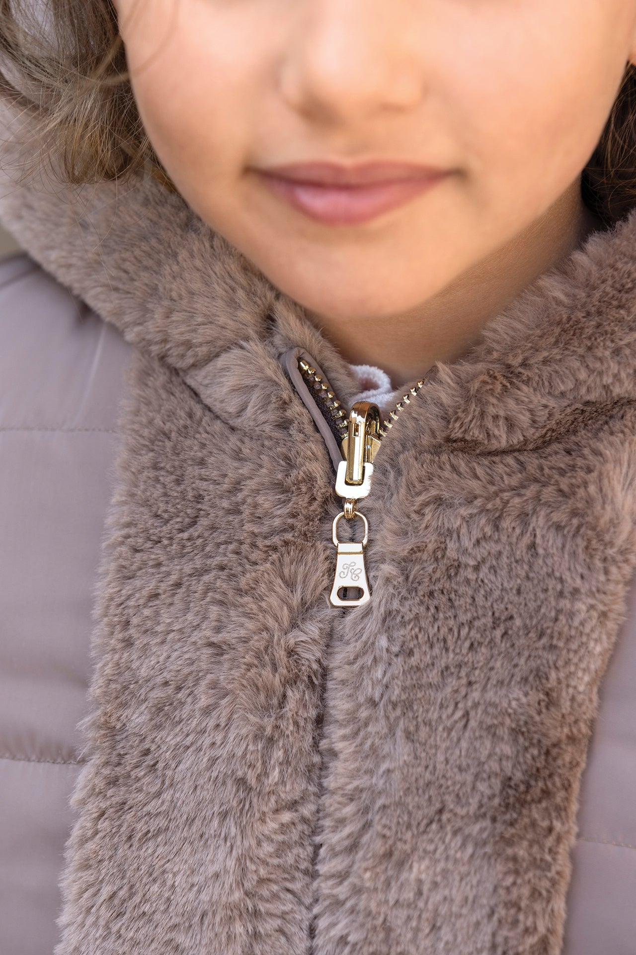 Cappotto - Beige mezzo reversibile Imitazione Pelliccia