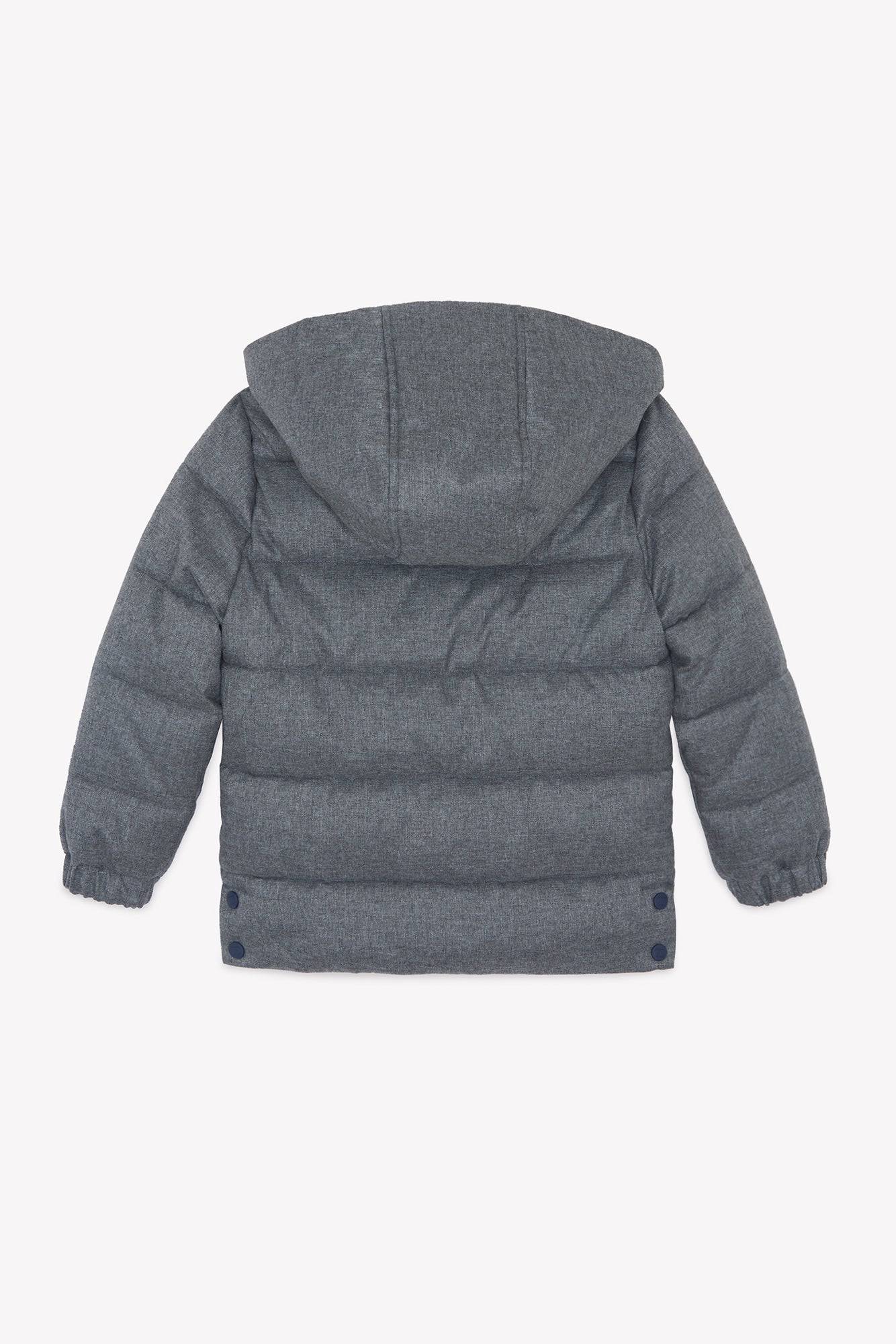 Doudoune - Gris chiné capuche matelassée