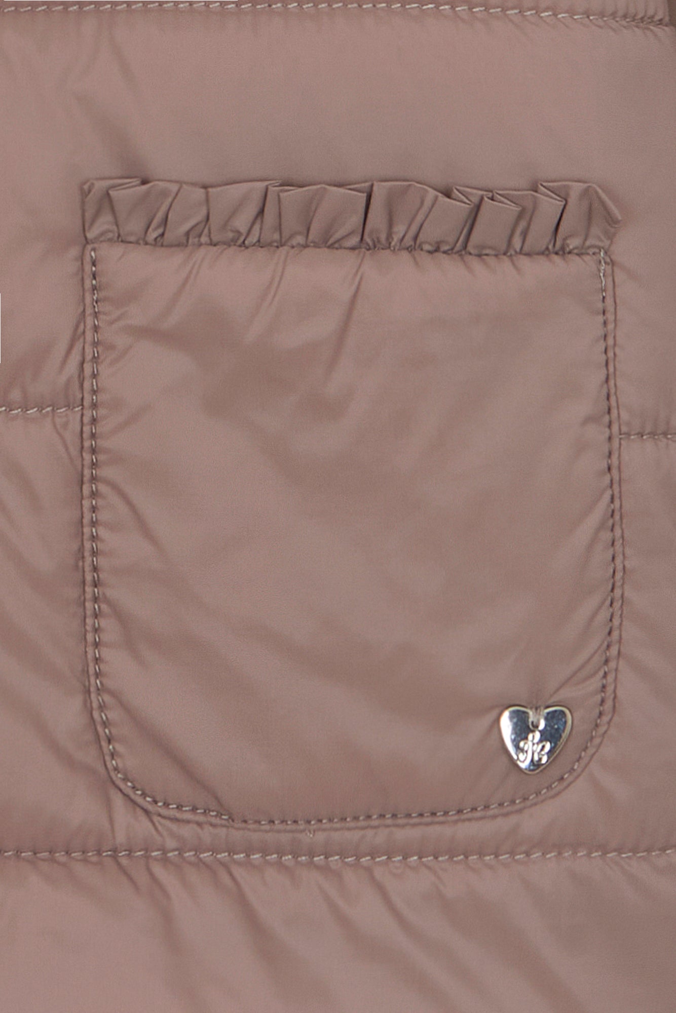 Manteau - Beige moyen col claudine matelassé festonné