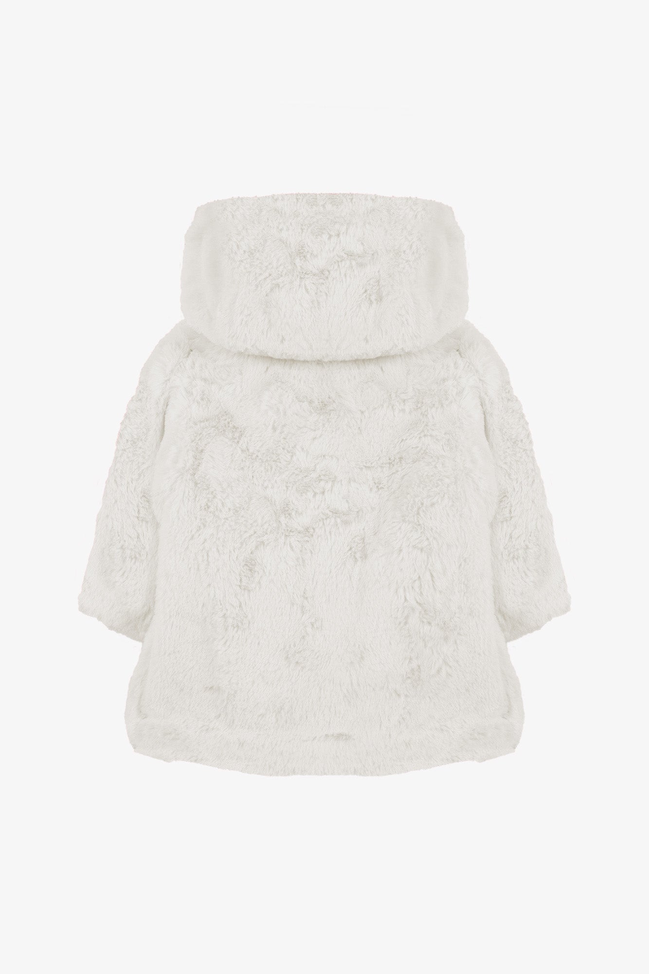 Manteau -  Ecru imitation fourrure