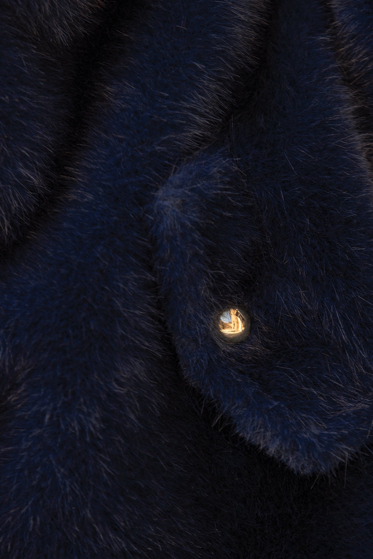 Manteau - Marine imitation fourrure