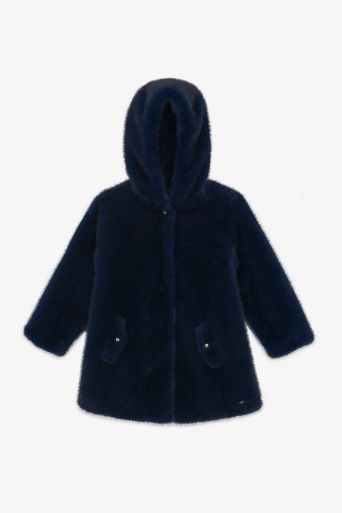 Manteau - Marine imitation fourrure - Image principale