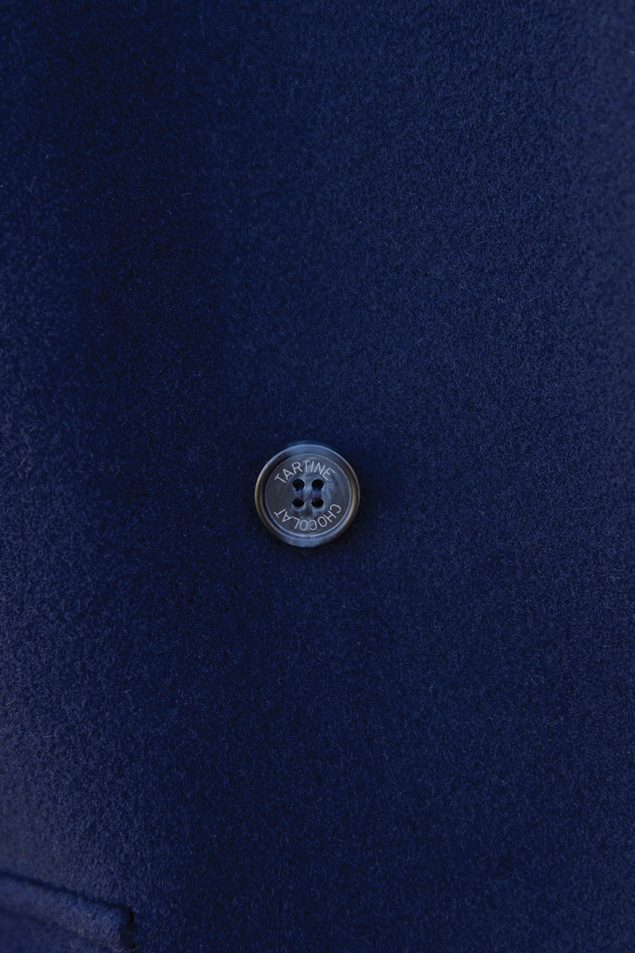 Manteau - Marine laine col châle