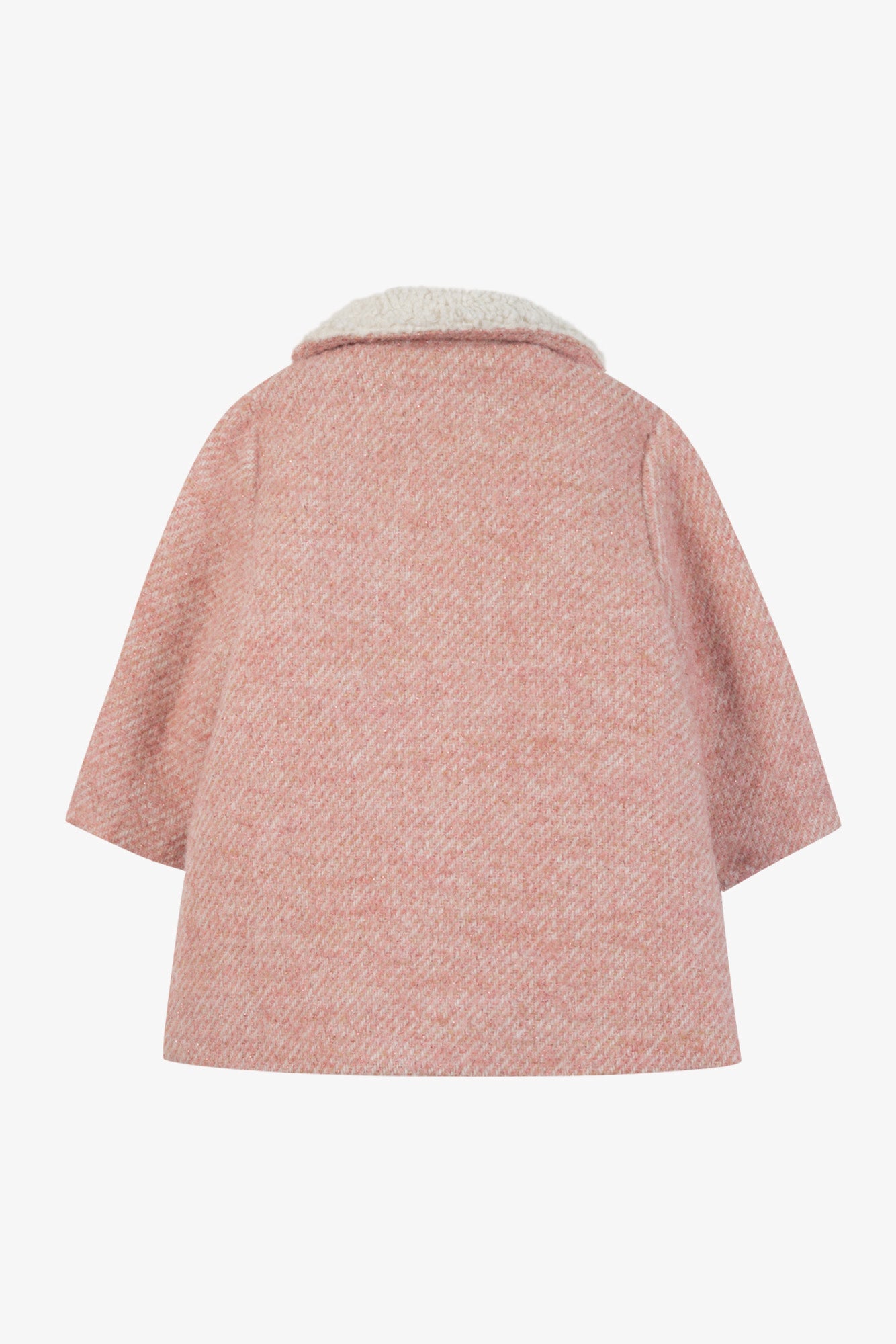 Manteau - Rosée laine col imitation fourrure