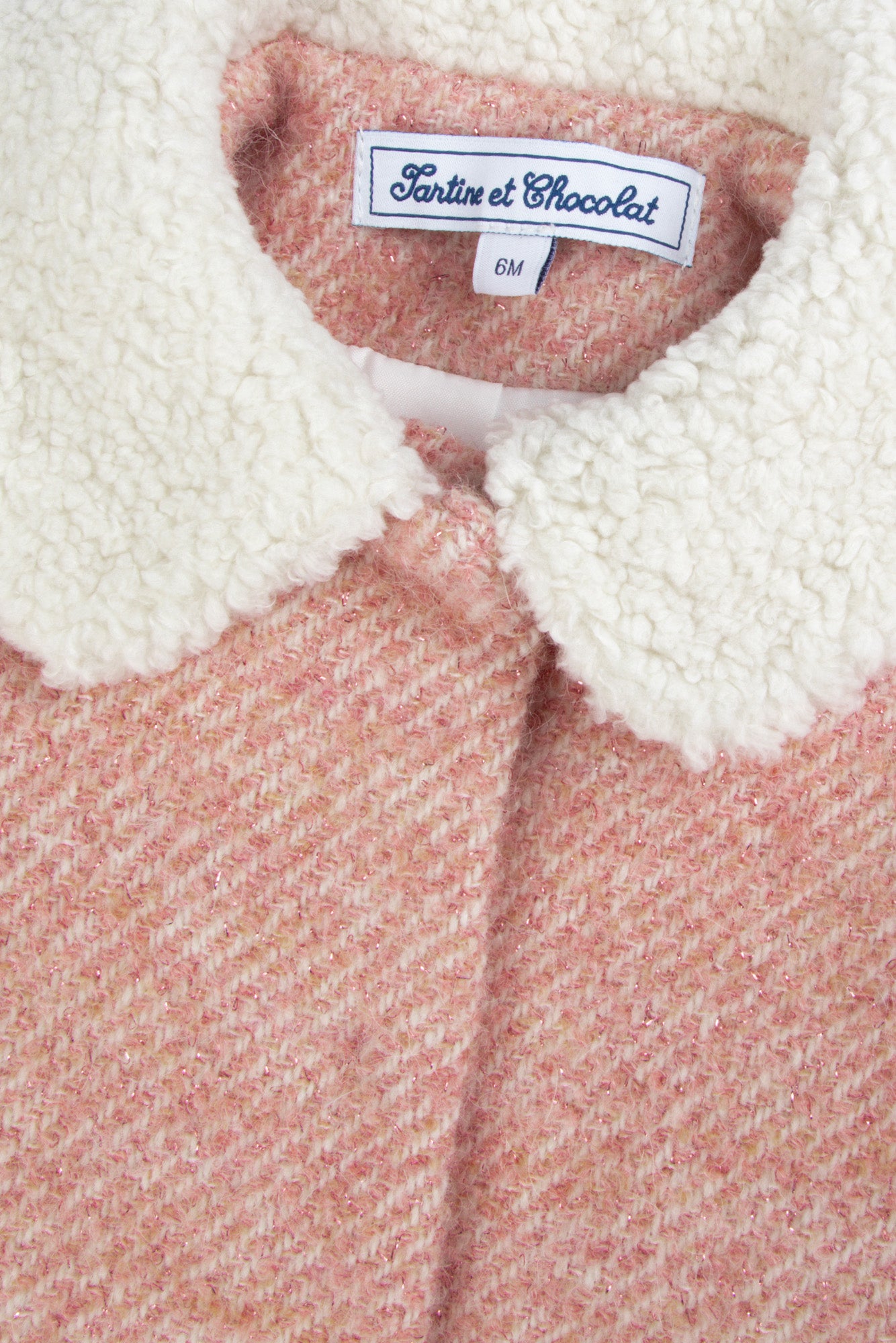 Manteau - Rosée laine col imitation fourrure