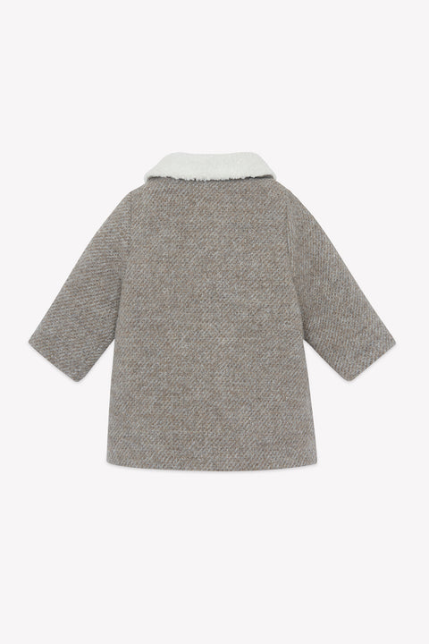 Manteaux - Beige moyen col imitation fourrure - Image principale