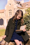 Manteau - Olive laine pied de poule
