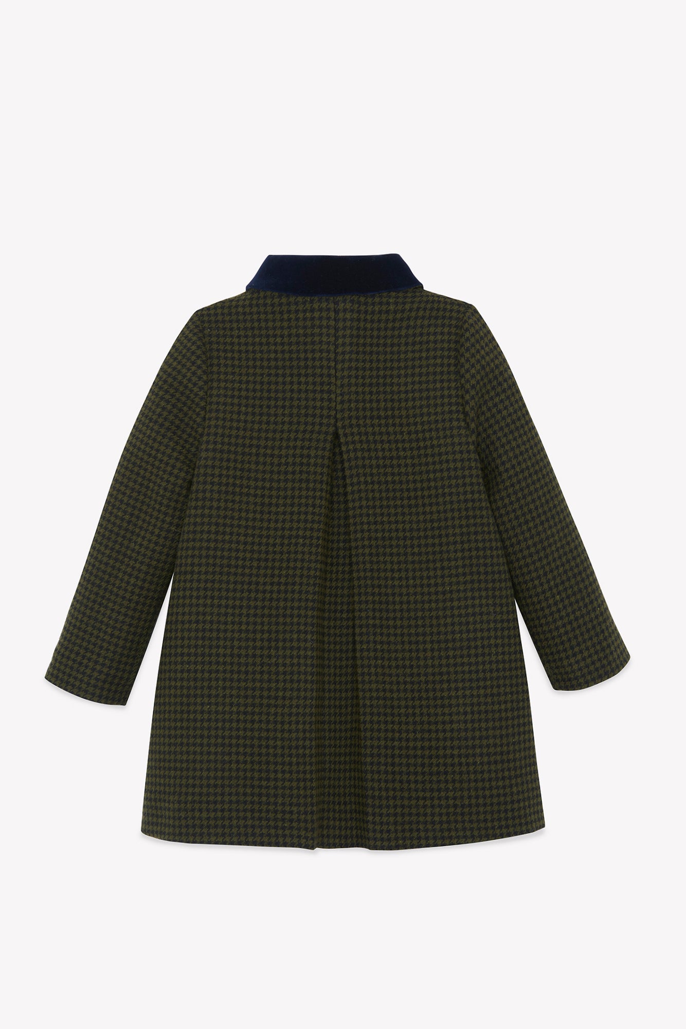 Manteau - Olive laine pied de poule