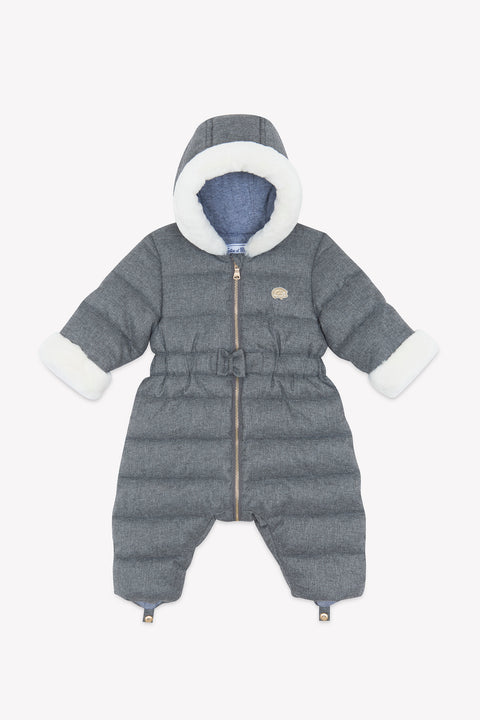 Pilote - Gris chiné capuche imitation fourrure - Image principale