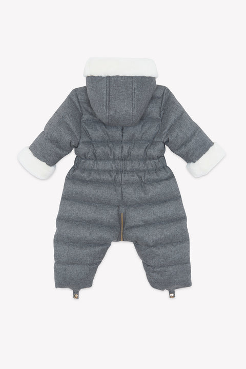 Pilote - Gris chiné capuche imitation fourrure - Image principale