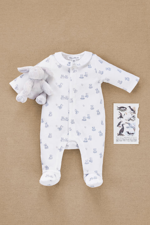 Pyjama - Ecru coton motif ourson - Image principale