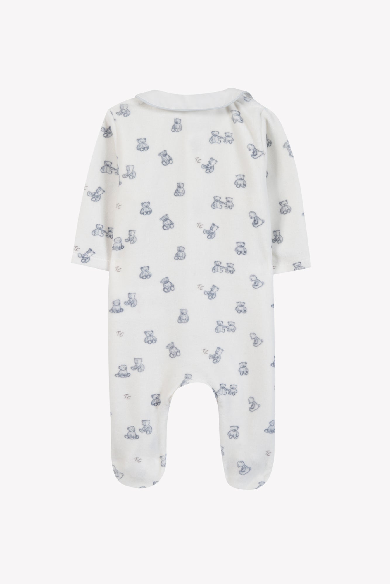Pajamas - Ecru cotton teddy bear pattern