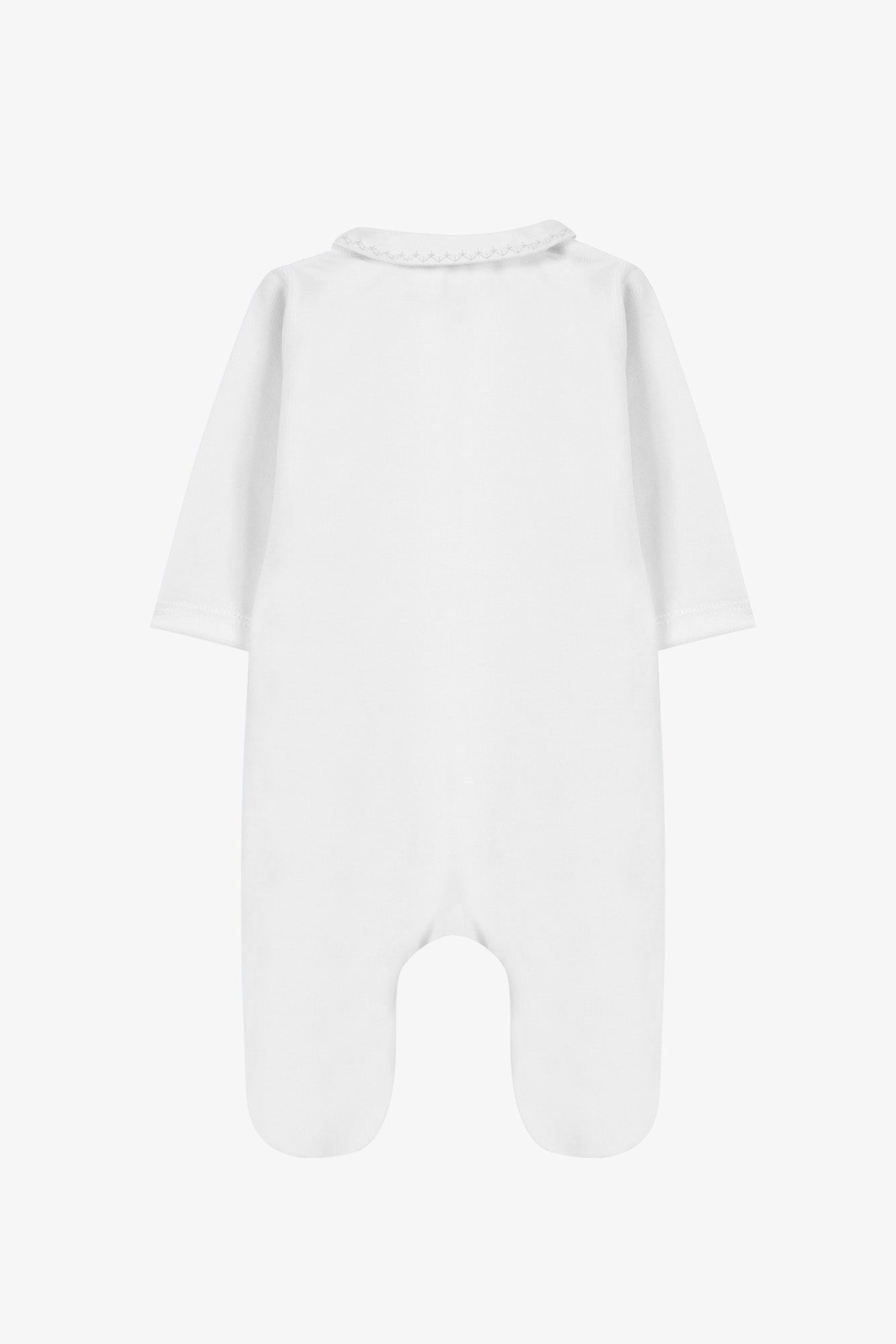 Pyjama - Ecru velours col pointu