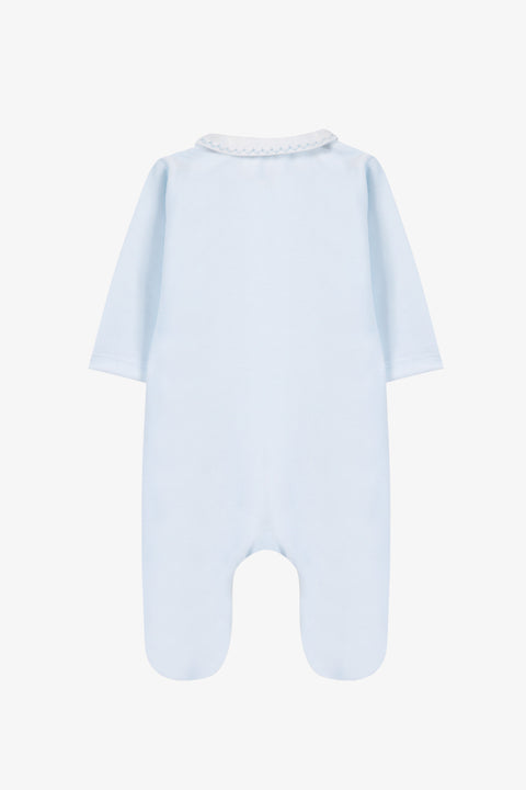 Pyjama - Ecru velours col pointu - Image principale