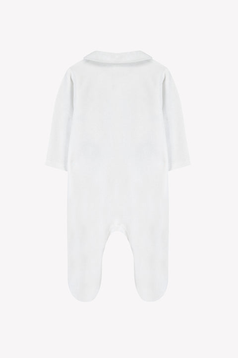 Pajamas - Ecru cotton Velvet Embroidered - Image principale