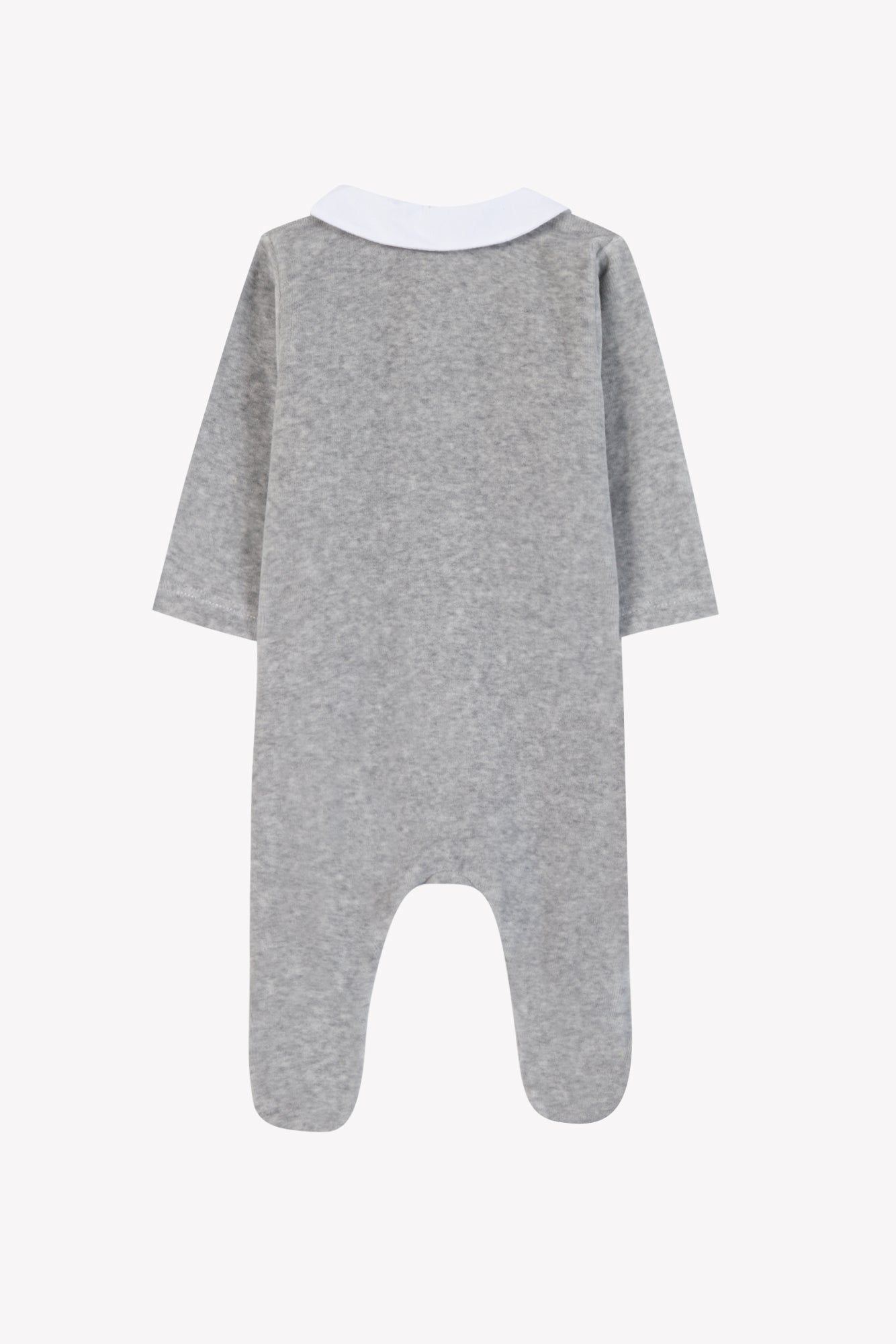 Pajamas - Grey heather Velvet Embroidered