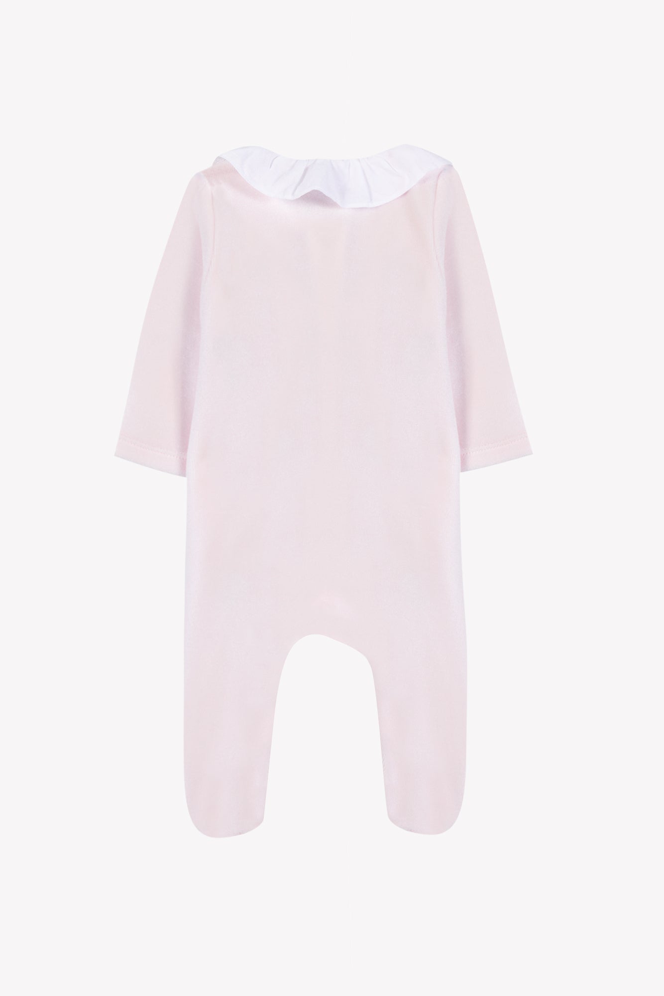 Pajamas - Pale pink Velvet Embroidered