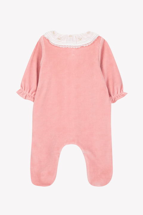 Pajamas - Peach Velvet Ruffled collar - Image principale
