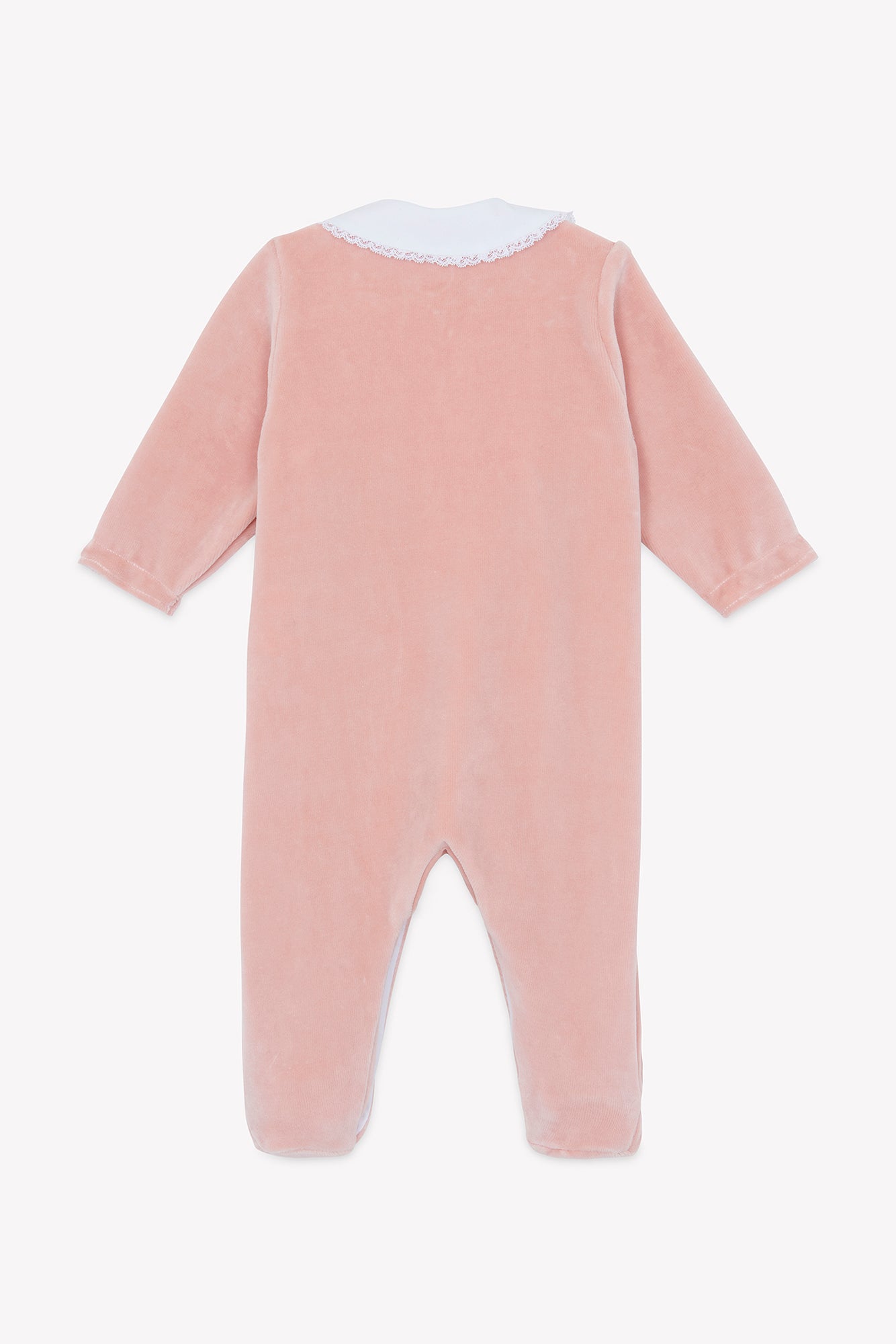 Pyjama - Pêche coton col Claudine dentelle fine