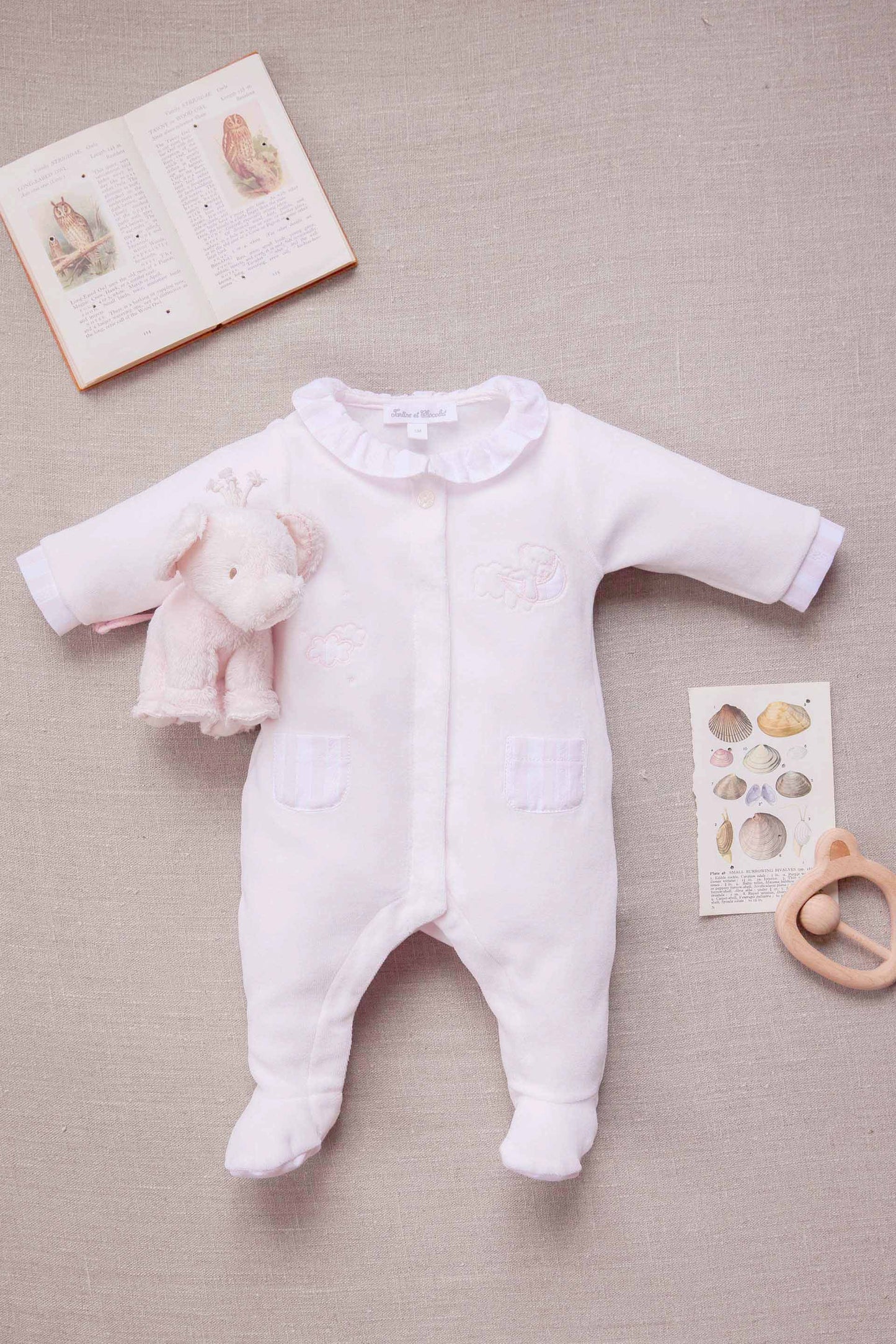 Pyjama - Rose pâle velours rayures roses