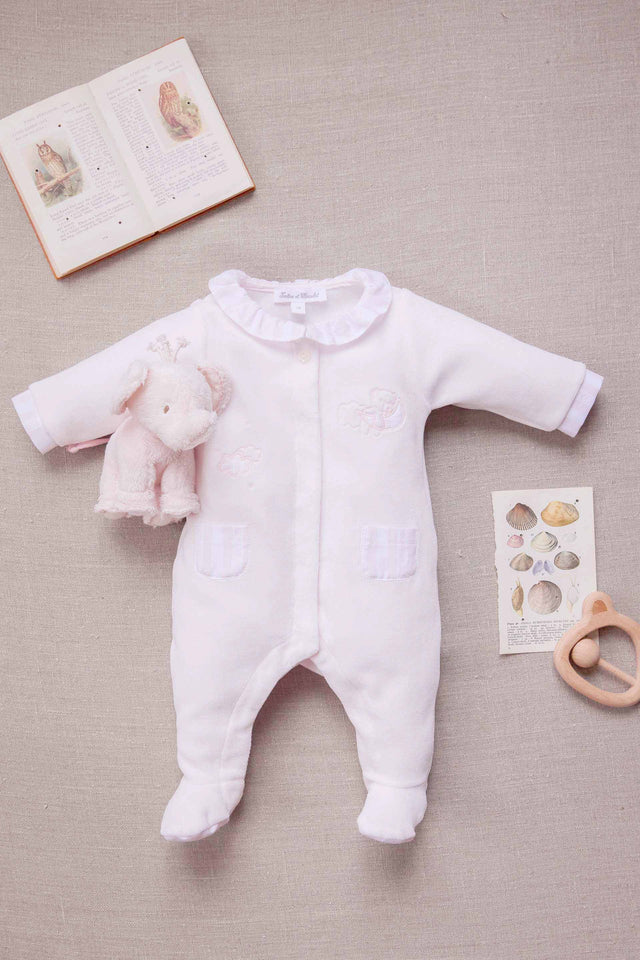 Pyjama - Rose pâle velours rayures roses - Image principale