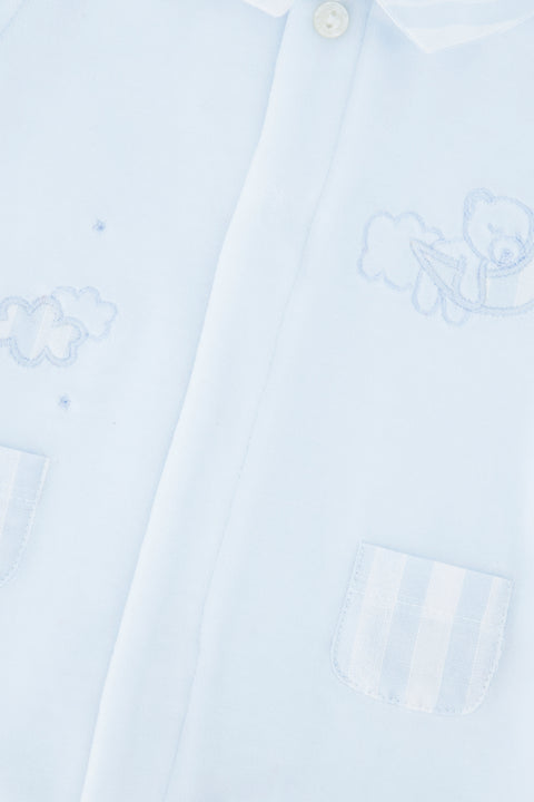 Pajamas - Sky blue Velvet Stripes blue - Image principale